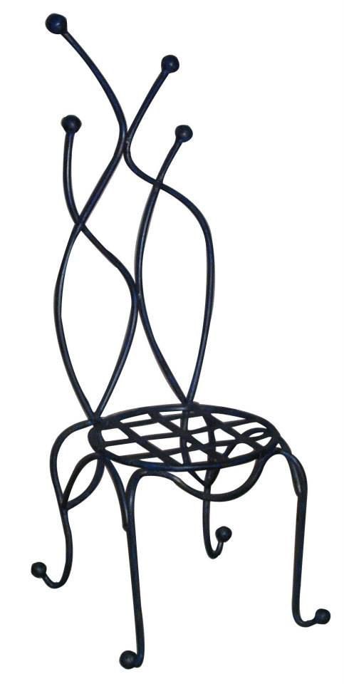 Chaise, en, fer ,forgé,