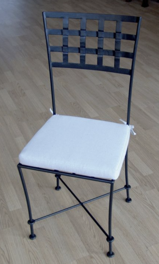 Chaise, en, fer ,forgé,