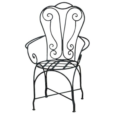 Chaise, en, fer ,forgé,
