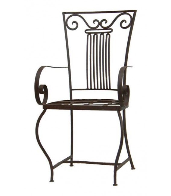 Chaise, en, fer ,forgé,