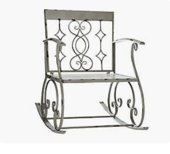 Chaise, en, fer ,forgé,